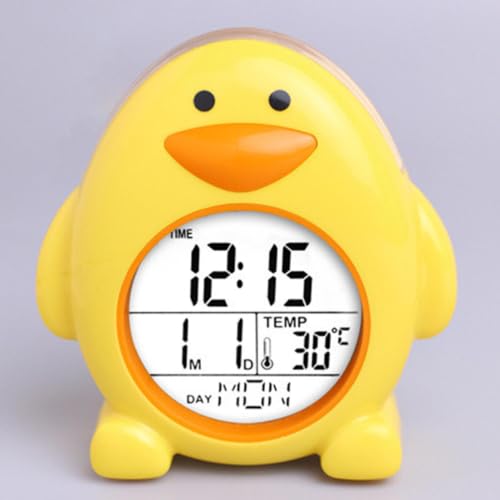 Reloj despertador para dormitorio con temperatura y calendario 7