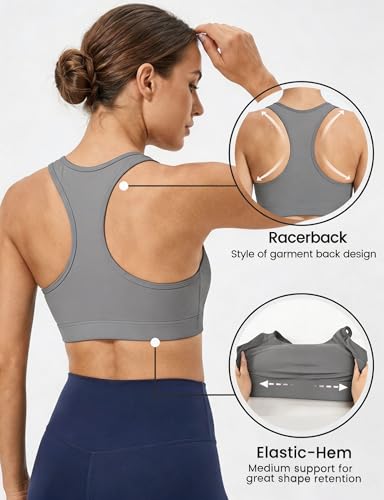 Image of Buauty Sports Bras for Women, Medium Impact Support Sports Bra Push Up Workout Built in Bra Running Yoga