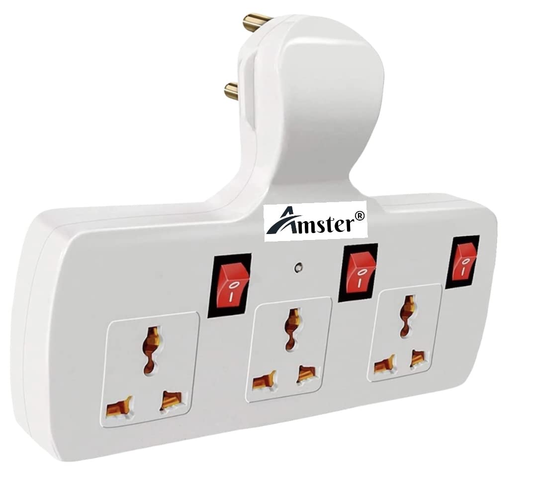 Buy Amster 3 Pin Multi Plug Socket Extension Board with Individual