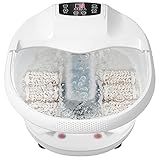 Giantex Foot Bath Massager Feet Spa Tub with Heat Bubbles, 6 Motorized Massage Rollers, Fast...