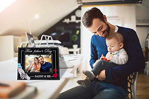 Facraft First Fathers Day Picture Frames,4X6 First Father Day Photo Frames From Daughter Son Wife 1St First Fathers Day Time Gifts For New Dad,New Father, Boy Girl Baby,First Time Dad Gifts #TOP1