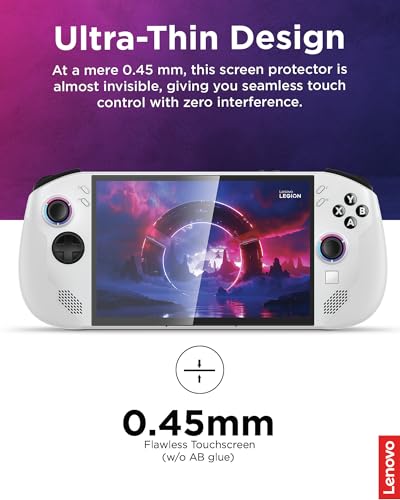 Image of Lenovo Legion Go S Screen Protector, High-Transparency Glass, 9H Hardness, Protects Against Drops, Scratches & Scrapes, 0.45mm Thick, Ultimate Protection for Legion Go S Gaming Console Gamer