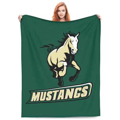 Cal Poly Mustangs Multi-Size Ultra-Soft Flannel Fleece Blanket - Non-Sagging Velvet Blanket
