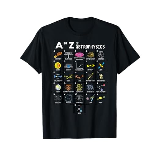 Amante de la astronomía divertido de la A a la Z Astrofísica Astrónomos Camiseta
