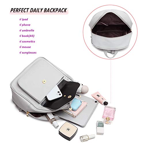 Image of MACCINELO Cute Leather Mini Backpack Purse for Women Bowknot Small Backpack for Girls gift Rucksack Ladies Shoulder Bag 3pcs