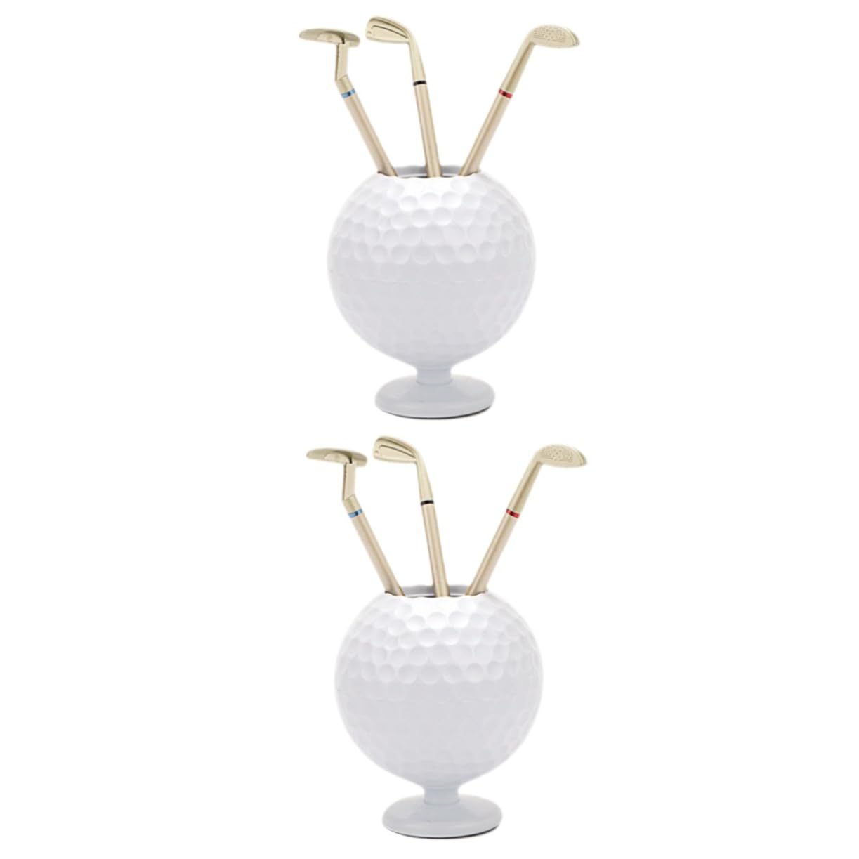 DOITOOL 2 Set Portapenne Palla Golf Organizer Scrivania per Ufficio e Casa Decorazione per Golfisti per Appassionati Golf