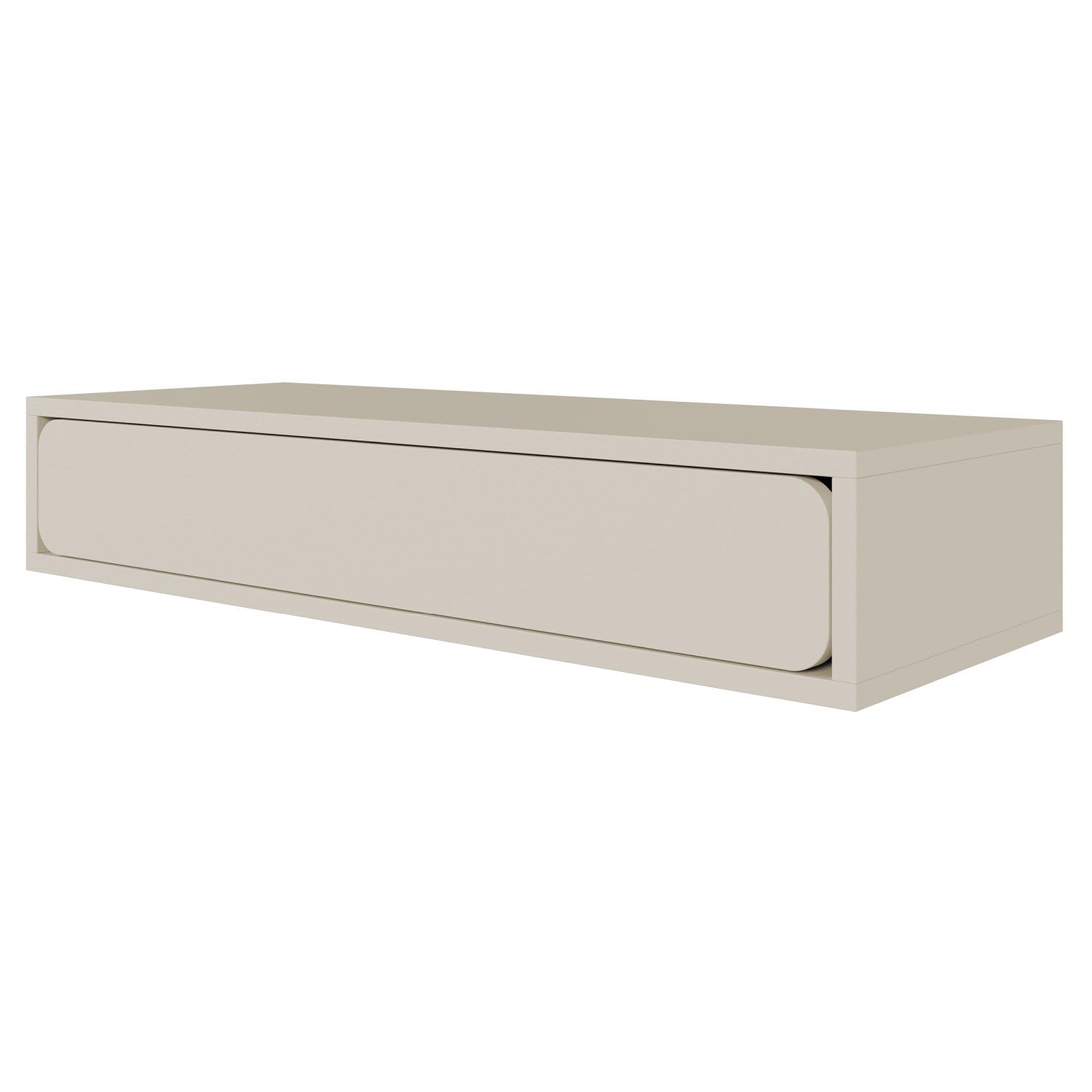 Selsey Mesa Consola de 90 x 35 x 17 cm, diseño Minimalista con cajón, cajón Colgante para salón o Pasillo, Tablero Laminado Resistente, Gris Beige, Elegante Juego de Muebles de Pasillo
