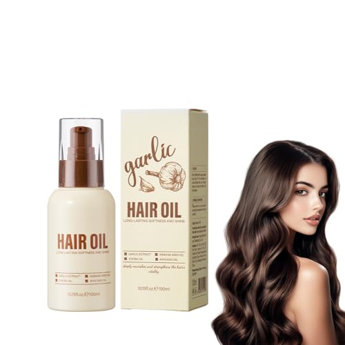 Garlic Hair Oil 100 ml Aceite de Ajo para el Cabello, Tratamiento Intensivo para Cabello Dañado, Reparación y Brillantez, Fórmula Natural para un Cabello Más Fuerte y Saludable