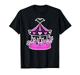 pastello goth carosello pony unicorno pipistrello rosa nero maglietta