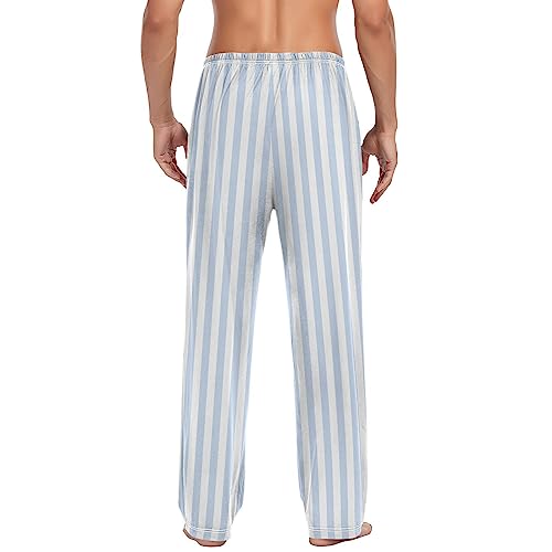 linqin Men's Pajama Pant Striped Black White Comfy Soft Lounge Sleep Pants Pajama Bottoms2