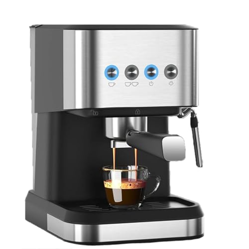 Máquina de espresso portátil con presión de 20 bares, potencia de 1050 W, tanque de agua de 1,5 L para preparar café en casa u oficina