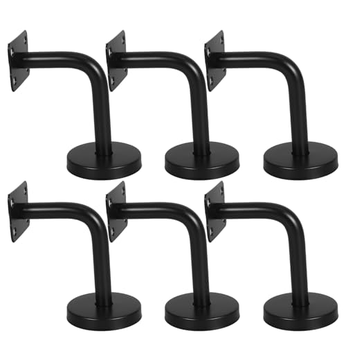 Support de rampe d'escalier instable solution acier noir Ipetboom lot de 6