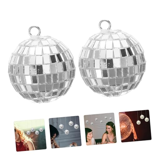 Levemolo – 10 piezas de bolas espejadas colgantes para decoración de fiesta, hogar y boda miniatura 6