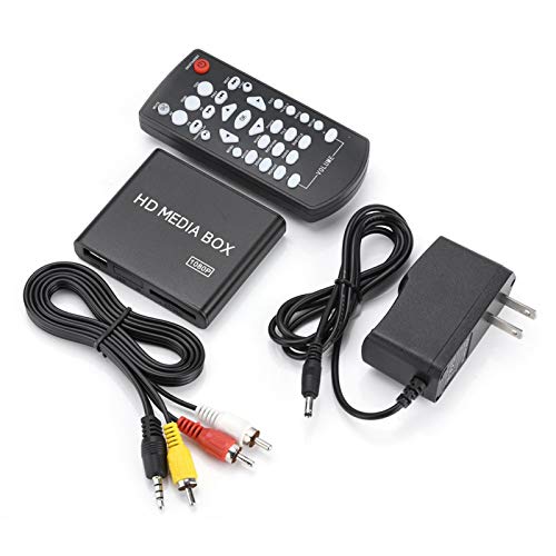 HD Media Player Box 110-240V Full HD Mini Box Media Player 1080P Media Player Box Support USB MMC RMVB MP3 AVI MKV.(Black)-image-27