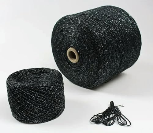 RAEF 100g/rollo de Hilo Dorado y Plateado, Alambre Brillante, Hilo Metalizado de Ganchillo, Hilo Tejido a Mano DIY, Accesorios para Manualidades Decorativas