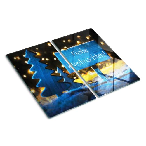 Planche en verre avec impression triangles abstraits et bords polis