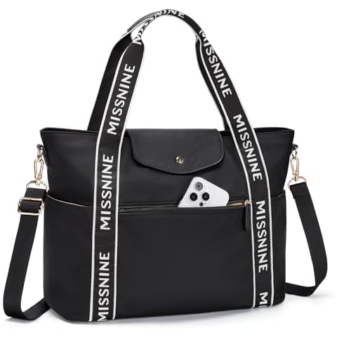 Missnine Tote Bag Lightweight Work Tote Bags for Women Large Capacity Teacher Bags Shoulder Bag for Travel, Office Cover