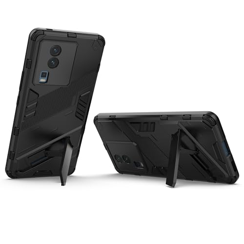 Image of Back Case Cover Compatible for Iqoo Neo 7 Pro 5G, Iqoo Neo 7 5G | 360 Degree Protection | Camera Protection | Kickstand Case | Shockprof Case |