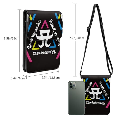 NEXEAR] 浜崎あゆみ 本革スマホショルダーバッグ 斜め掛け軽量 Pu