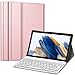 Produktbild Fintie Tastatur Hülle für Samsung Galaxy Tab A8 10.5 Zoll 2021 SM-X200/X205/X207 - Keyboard Cover mit Magnetisch Abnehmbarer Deutsches Layout Tastatur, Roségold