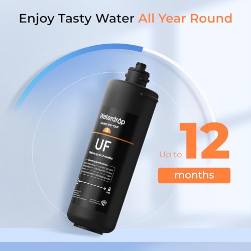 Image of Waterdrop WD-10UF Under Sink Water Filter, Replacement for Waterdrop WD-TSA-UF 3-Stage Ultra-Filtration Under Sink Water Filter System, 12 months, 1 Pack