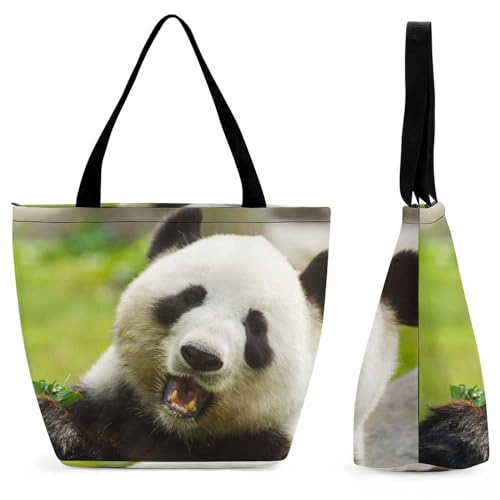 Sac shopping panda pour femme grand cabas bandoulière voyage