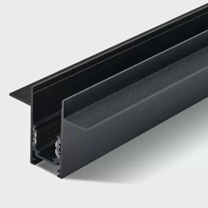 Spot LED sur Rail Magnétique Rectangulaire 48V 5W Orientable NOIR - Blanc Chaud 2300K - 3500K