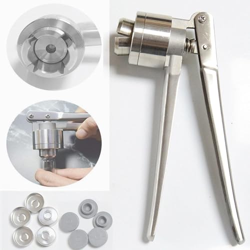 Máquina de sellado portátil para botellas de vidrio, crimpadora de acero inoxidable duradera para uso doméstico y de laboratorio