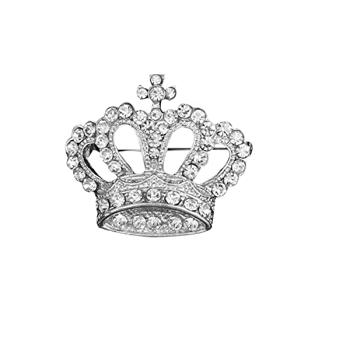 Image of Crystal Rhinestone Princess Queen Brooch Pin Tiara Crown Brooches for Women Tiara for Wedding Party /Banquet /Birthday