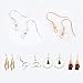 PASNOWFU 925 Sterling Silver Gold Earring Hooks 40 PCS, Jewelry Making DIY,Hypoallergenic Earring,with 40 PCS Earring Backs(20 Silver/20 Gold)