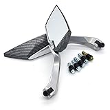 Artikel Länge: 15cm LQW HOME Motorrad Spiegel Motorrad-Spiegel Motorrad CNC-Rückseitenspiegel aus Aluminium for Honda Hornet CB919 CB1000R CB900 CB1300 Kawasaki Z900 ER6N Seitenspiegel (Color : Carbon)