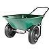 Marathon Yard Rover â€“ 2 Tire Wheelbarrow Garden Cart - Green/Black