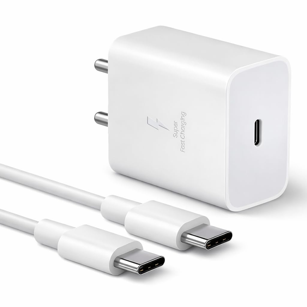 UNIGEN 45W Type-C Fast Charging Adapter with Type-C to Type-C Cable | Compatible with Samsung Galaxy S24/S24 Plus/S24 Ultra/S23/S22/Z Fold 3/4/5, iPhone 15/16/17, Tablets & Other USB-C Devices