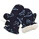 Skihandschuhe Kinder Wasserdicht, Winterhandschuhe 2 Jahre, Fäustlinge, Marineblau, L