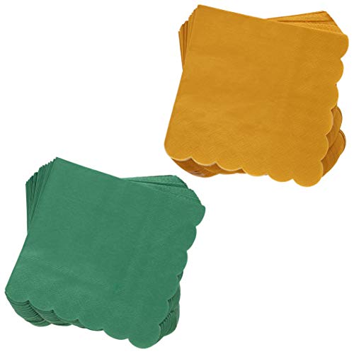 240 Pack Scalloped Edged Cocktail Napkins (5 X 5 In, 6 Colors) #TOP6