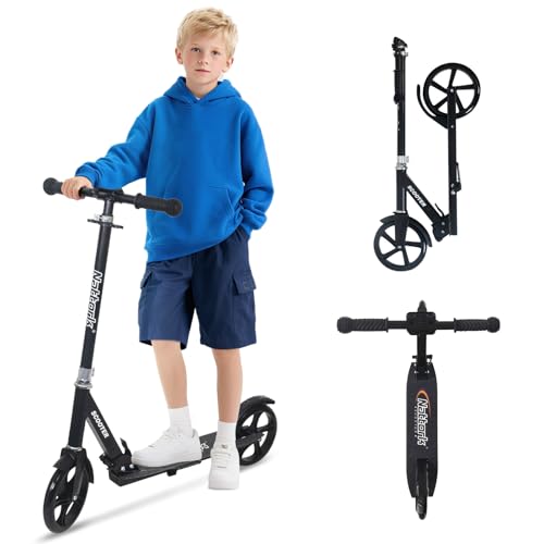 Nattork Scooter for Kids 8-12, Teens and Adults- Adjustable Height Folding Kick...