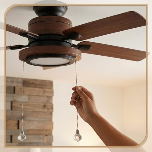 Image of Norme 6 Pcs Ceiling Fan Pull Chain Light Pull Chain Decor,White | Acrylic Ceiling Fan Ornaments with 11.8'' Extension Chains Silver, Decorative Replacement for Light