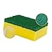 Beaupretty 12Pcs Non Slip Kitchen Cleaning Scrub Sponge Durable Yellow Green Dishwashing Pads for Tough Messes Scouring for Pots and Pans