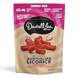 Darrell Lea Family Size Soft Australian Licorice, Non-GMO, No Palm Oil, Vegetarian Friendly, No High Fructose Corn Syrup, Soft & Chewy Licorice Candy, Made in Australia (Strawberry, 20 Ounce)