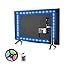 Striscia led RGB per retroilluminazione TV monitor completa di telecomando alimentata ad usb da 2 metri decorativa adatta a HDTV DC 5V TAGLIABILE