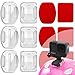 GoPro Fixations adhésives incurvées, Fixations adhésives Plates pour caméra embarquée GoPro 8, Support GoPro casque transparent, Acessoire Go Pro, Attache Gopro Hero 9, Fixation Gopro Casque Moto, 6x