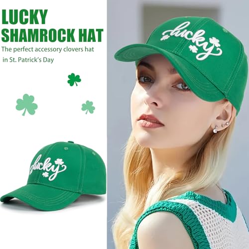 Casquette de baseball trèfle Saint-Patrick ajustable avec œillets d'aération et broderie relief - 2