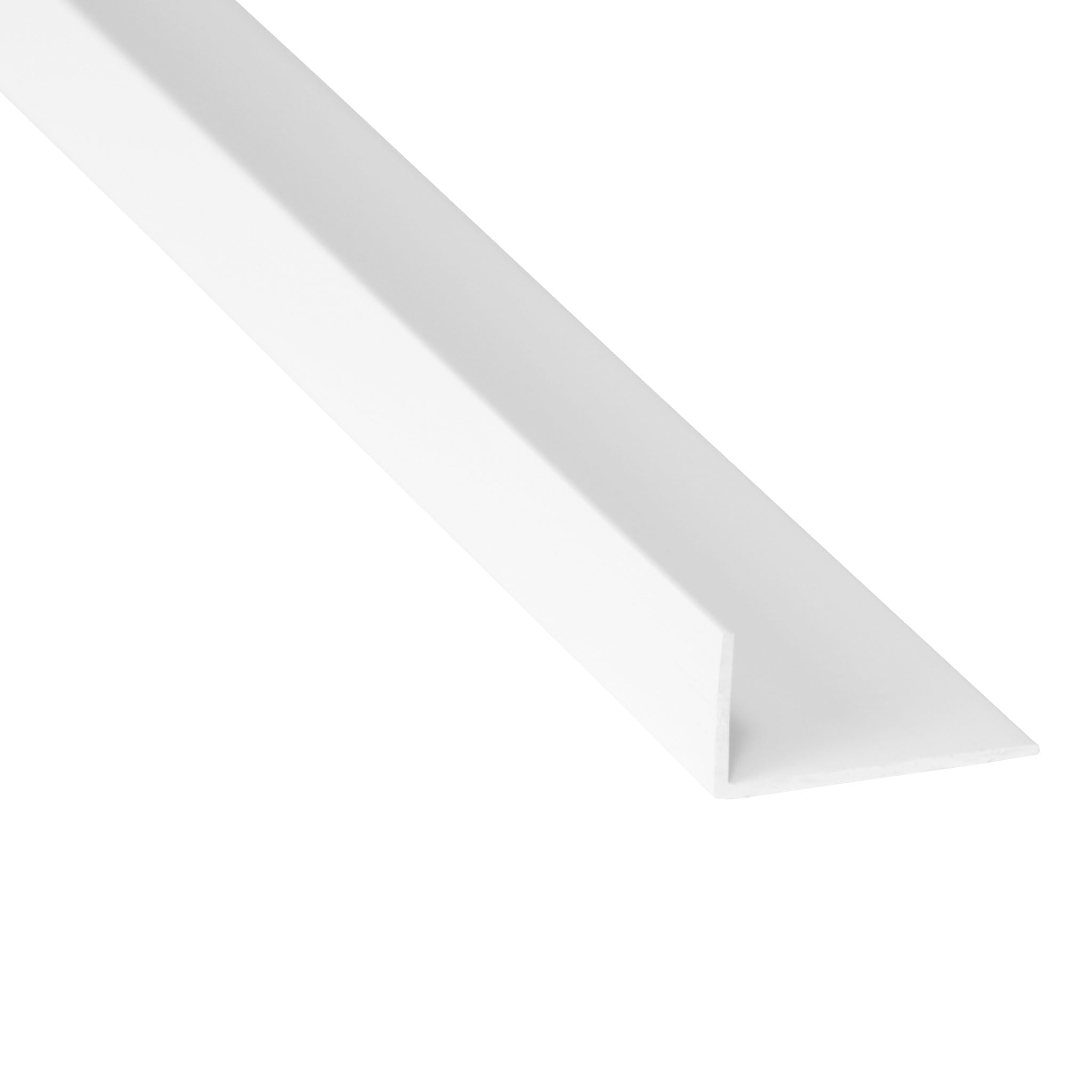 PVC Unequal Angle Trim, 39mm x 18mm, 90 Degree, White, 1 Metre