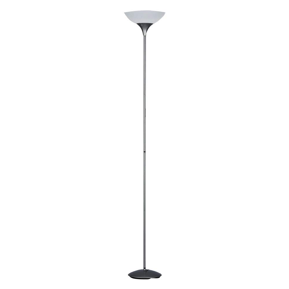 Reality Leuchten R4302-87 - Lámpara de pie de color titan con interruptor de pie incorporado, Necesaria 1 bombilla E27 de máximo 100W excluida, Color Blanco, 1 Unidad (Paquete de 1)