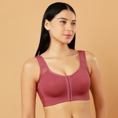 Image of SOIE Women Front Closure Full Coverage Non Padded Non Wired Posture Correction Bra