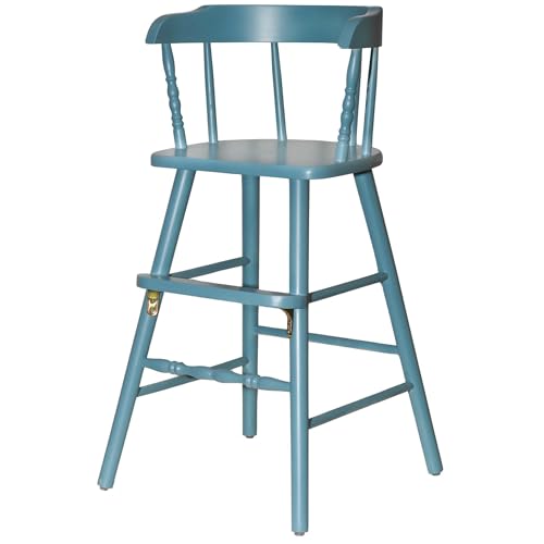 WDB WEBDIRECTBRANDS INC. Sargents Sons Amish Style Wooden Youth Chair Desk Chair Youth Dinning Chair with Step & Arms (Gray Blue)
