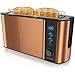 Arendo Stainless Steel Toaster with Long Slot, Defrost Function, Heat ...