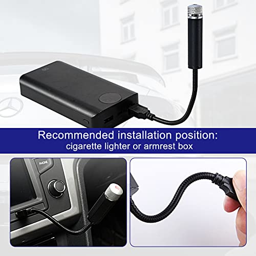 Jeseny Pack-1 Usb Star Projector Night Light, Car Ceiling Interior Roof Lights, Portable Adjustable Romantic Decorative Lights For Bedroom, Car, Party, Wall, Ceiling (Purple Blue) #TOP4