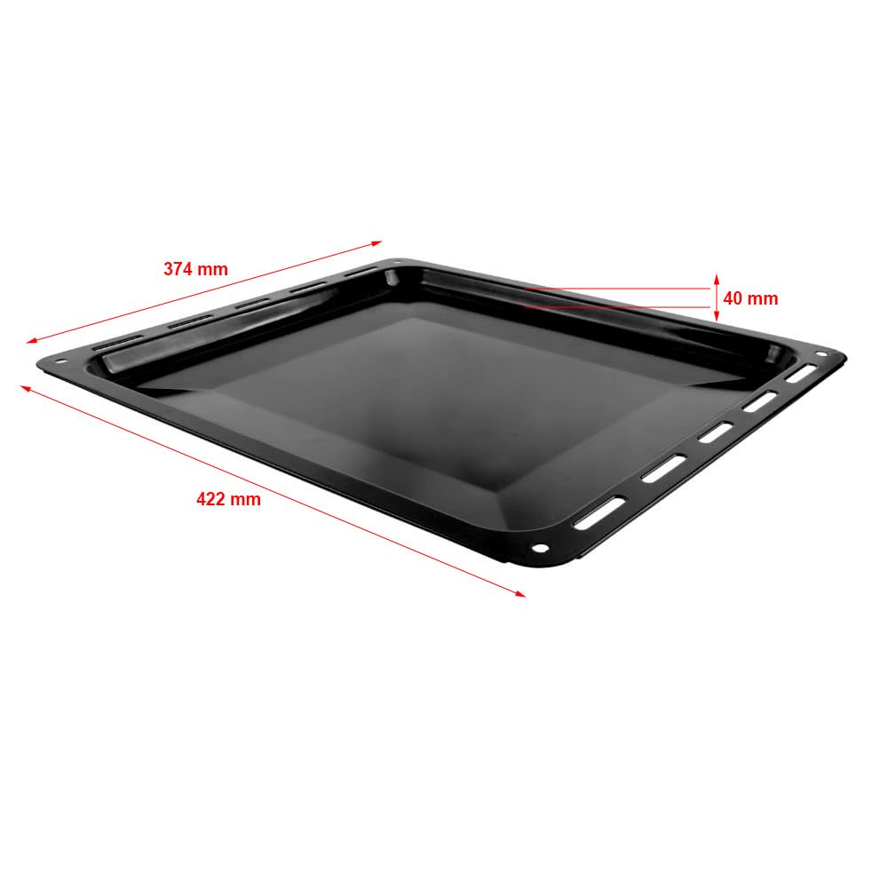 Plaque de four émaillée 422 x 374 x 40 mm – Compatible avec les fours AEG, Electrolux, Zanussi, John Lewis et IKEA – Plaque de cuisson et d'égouttement pour four de cuisinière