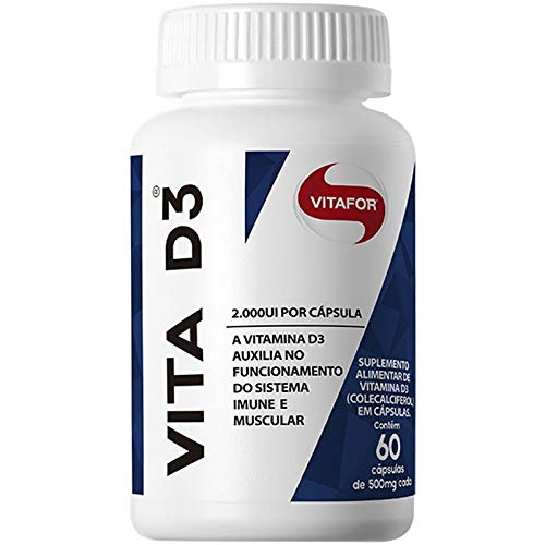 Kit com 2 Vita D3 de 60 Cápsulas da Vitafor